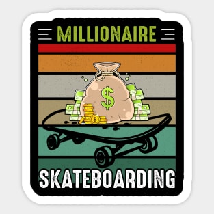 Millionaire Skateboarding Sticker